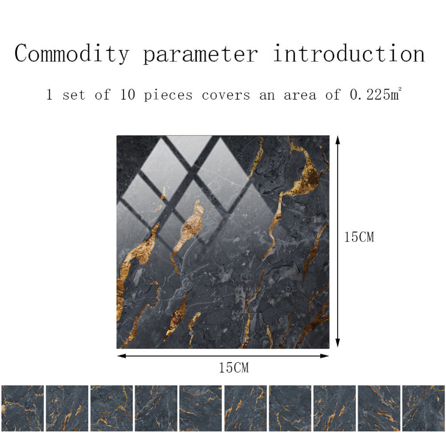 COOL-i ® Fliesenaufkleber Klebefliesen 10 Stück -15cm x 15cm, 3D Fliesenauf günstig online kaufen