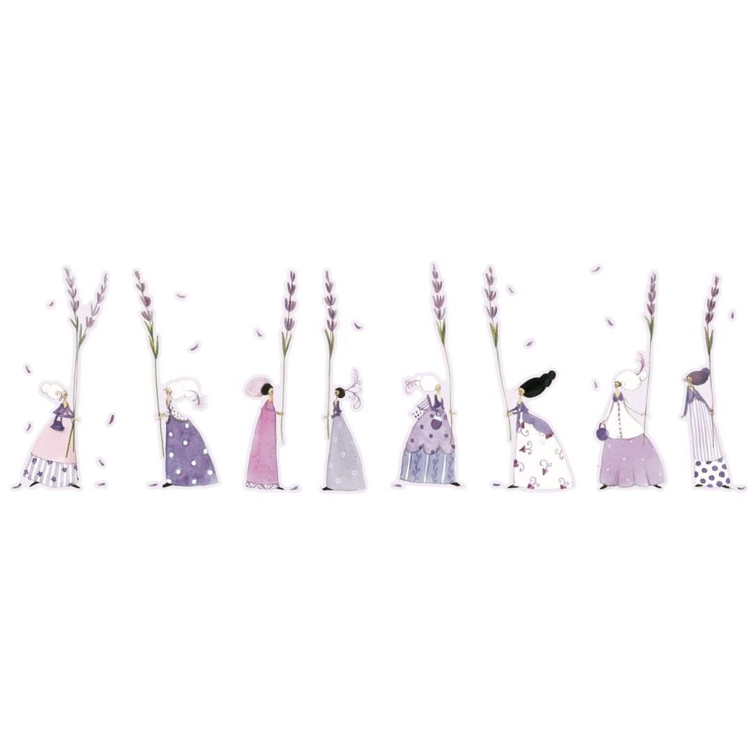 K&L Wall Art Wandtattoo Wandtattoo Kunstdruck Leffler Landhaus Lila Küche Lavendel Frauen, Wandbild selbstklebend, entfernbar
