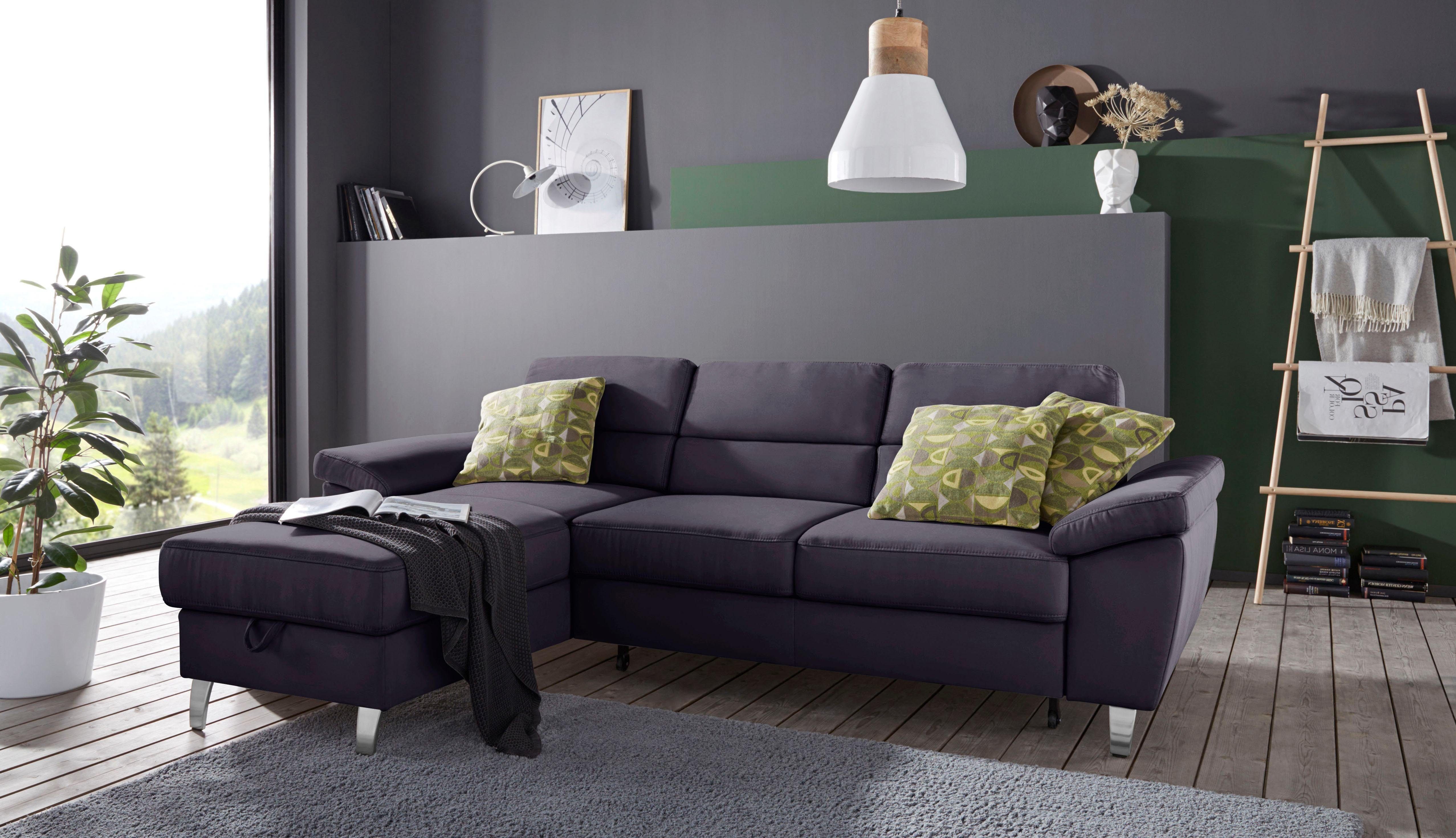 sit&more Ecksofa "Sorano L-Form", wahlweise mit Bettfunktion und Bettkasten günstig online kaufen