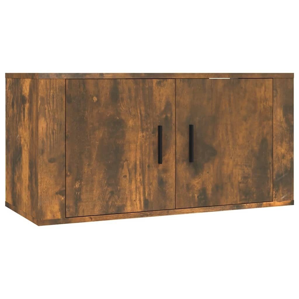 furnicato Holzwerkstoff Räuchereiche TV-Schrank 6-tlg. TV-Schrank-Set