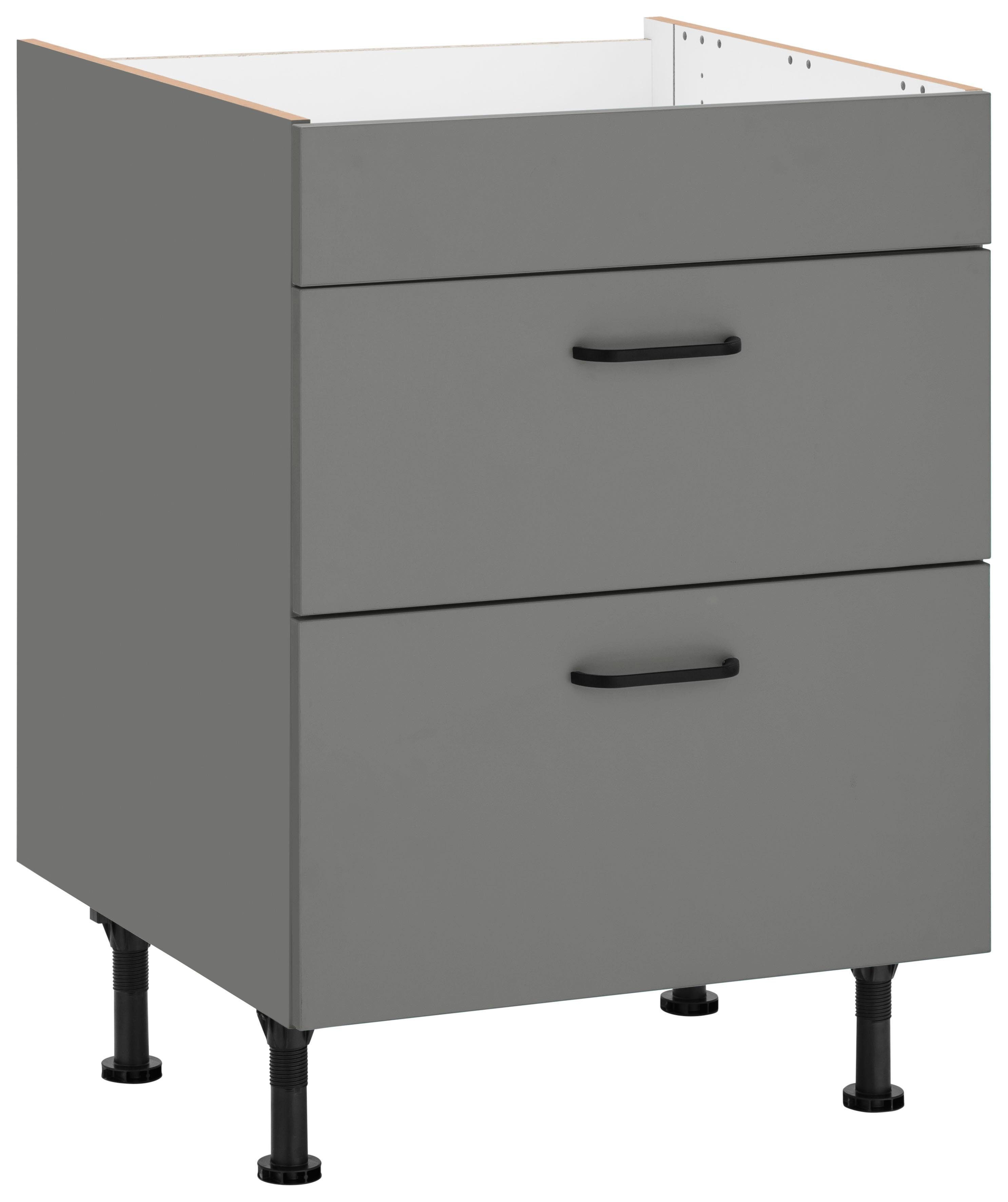 OPTIFIT Kochfeldumbauschrank Elga mit Soft-Close-Funktion, höhenverstellbare Füße, Breite 60 cm