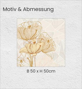 MyMaxxi Möbelfolie Tischfolie abstrakt gezeichnete Blüte Bubblefree selbstklebend Folie