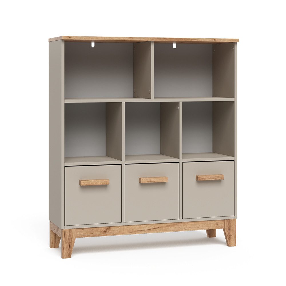 VitaliSpa® Bücherregal Malia, Cashmere/Artisan, 98.4 x 113.4 cm, 1-tlg.