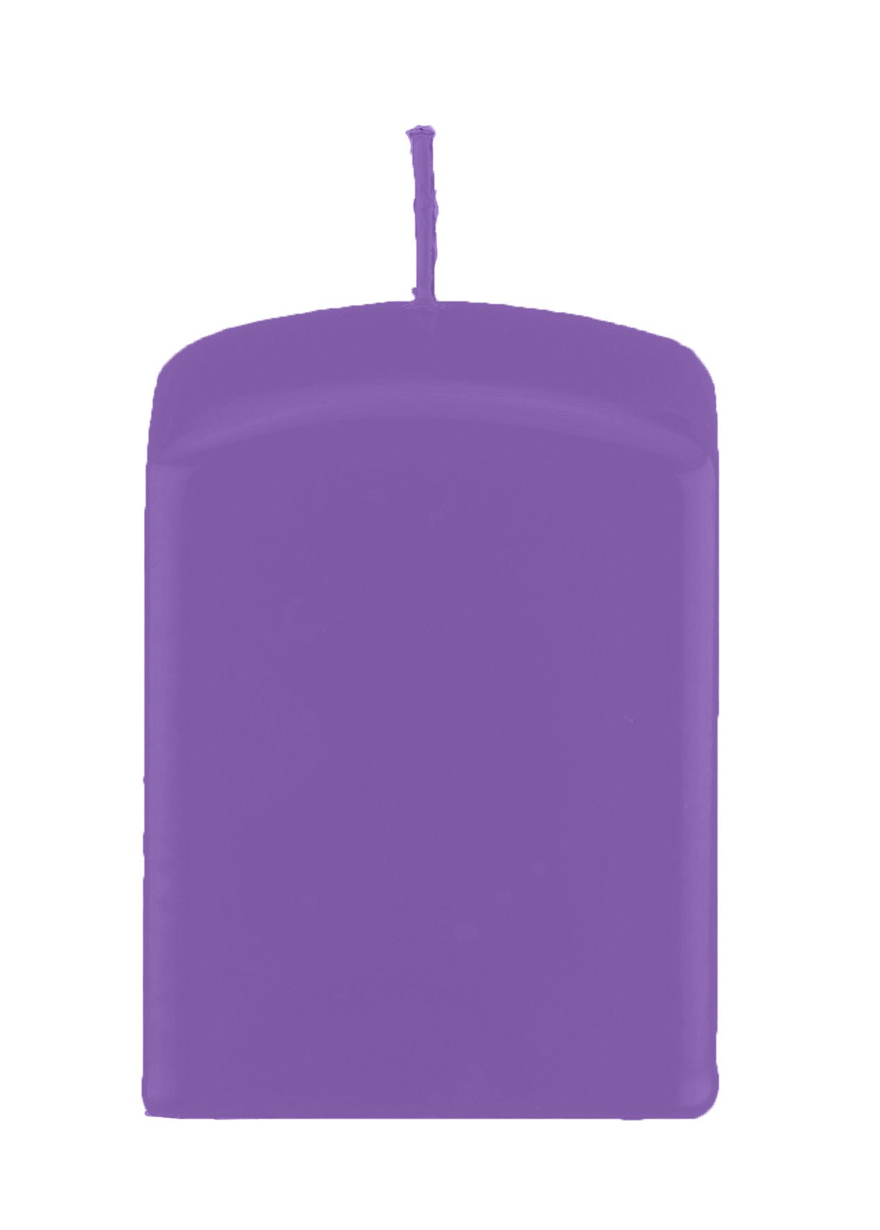 Kopschitz Kerzen Stumpenkerze Quader Kerzen, Quadratische Kerzen Lila 80 x Ø 60/60 mm, 16 Stück