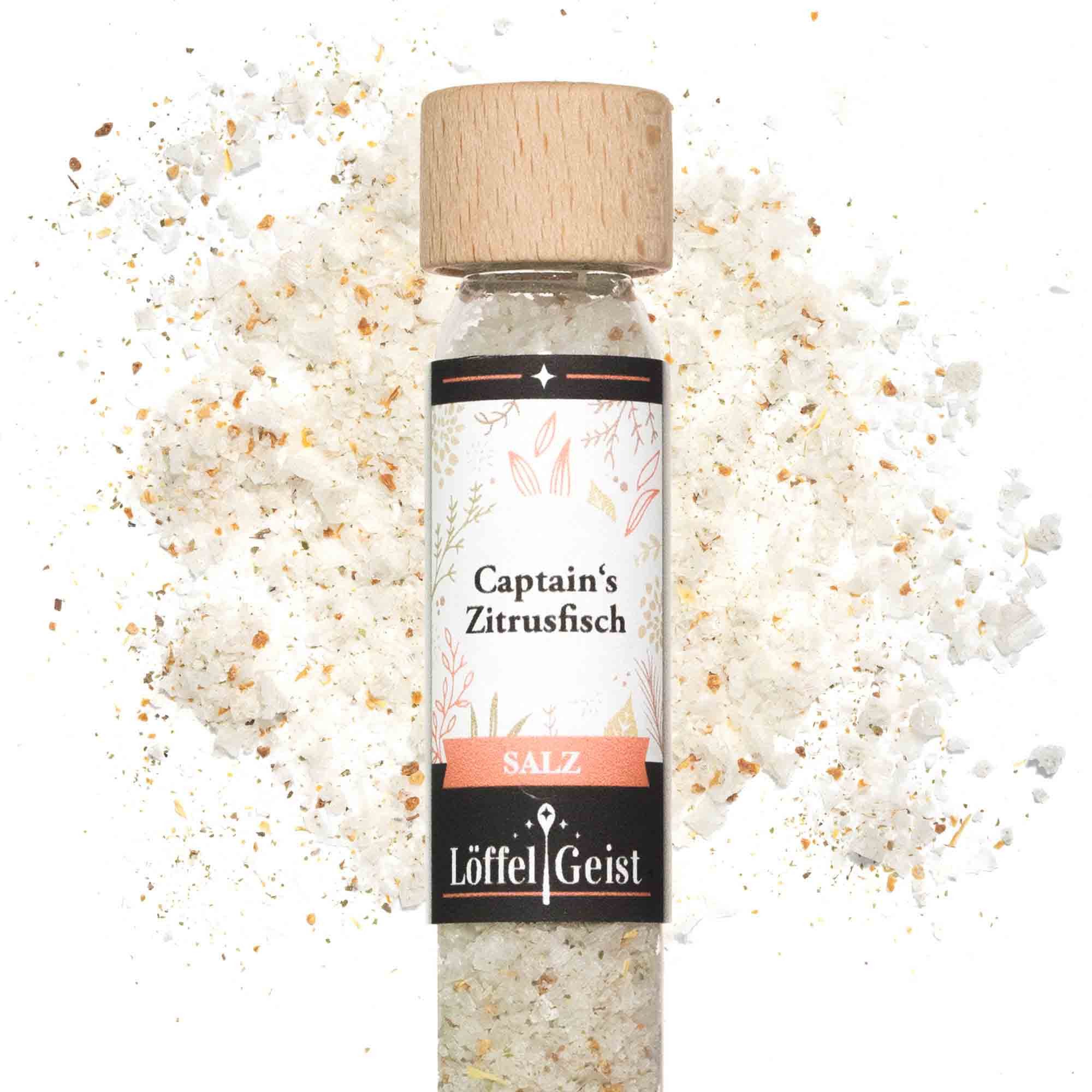 Löffelgeist Gewürz Captains Zitrusfisch Salz(44g im praktischen Dosierglas)