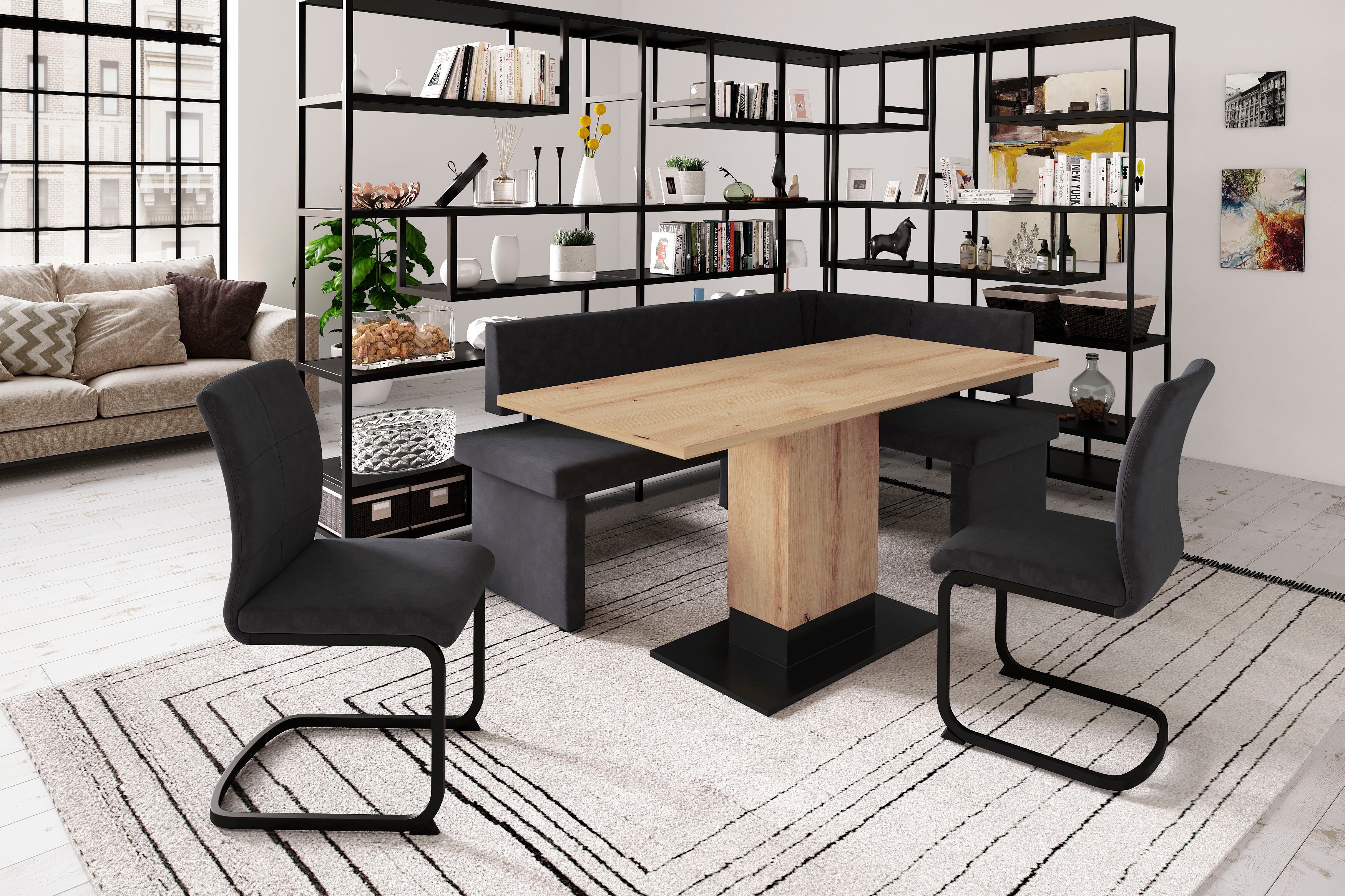 HELA Eckbankgruppe Pia, (Set, 4-tlg), Esstisch ausziehbar, Bank links/recht günstig online kaufen