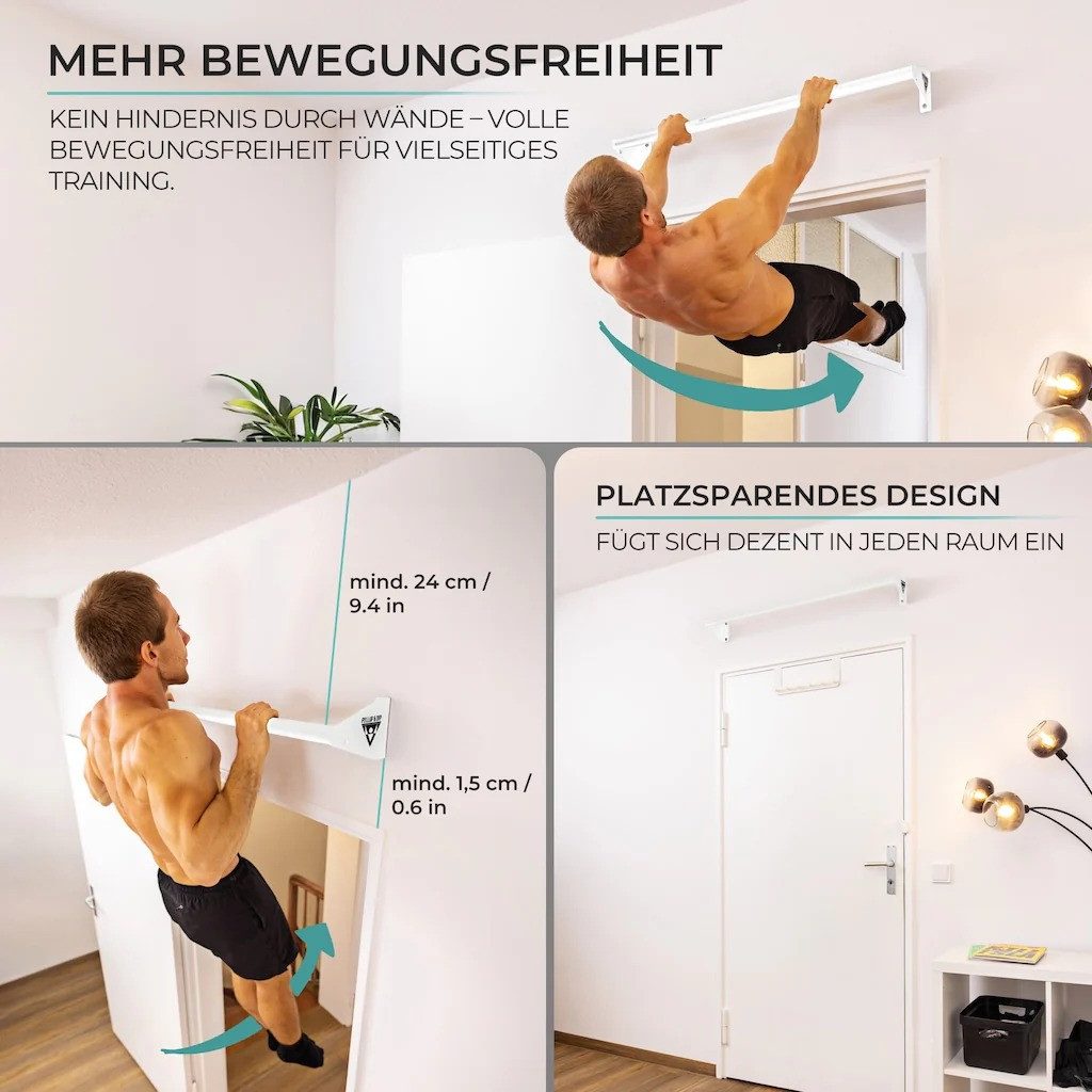 Pullup & Dip Klimmzugstange Klimmzugstange zur Wandmontage über dem Türrahmen (2-tlg)