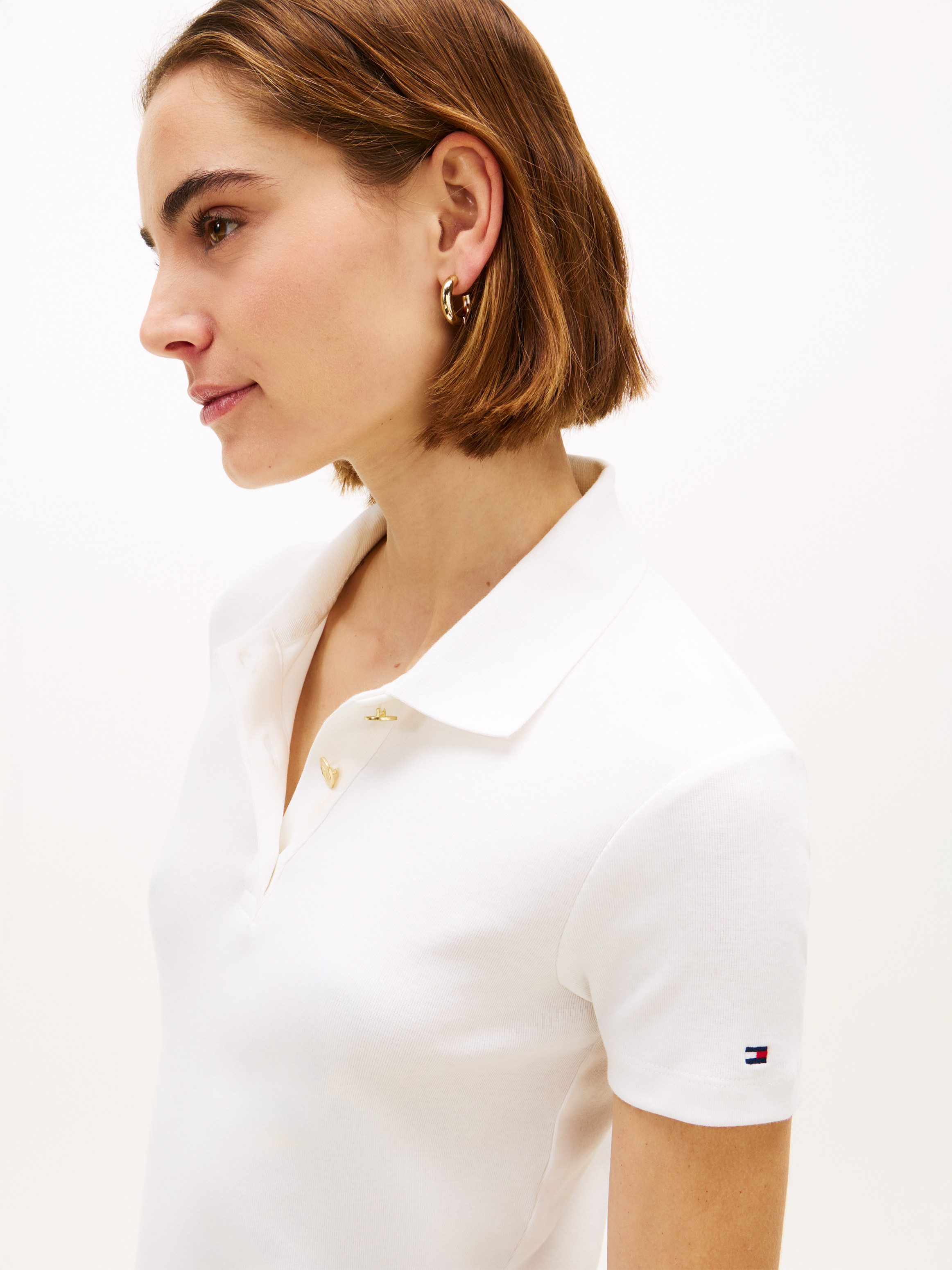Tommy Hilfiger Poloshirt GOLD BUTTON SLIM SS POLO