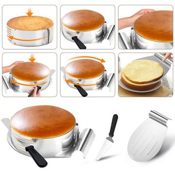 Bettizia Tortenbodenteiler 4X Tortenbodenteiler Torten Set Schneidhilfe für Küche 23-30cm
