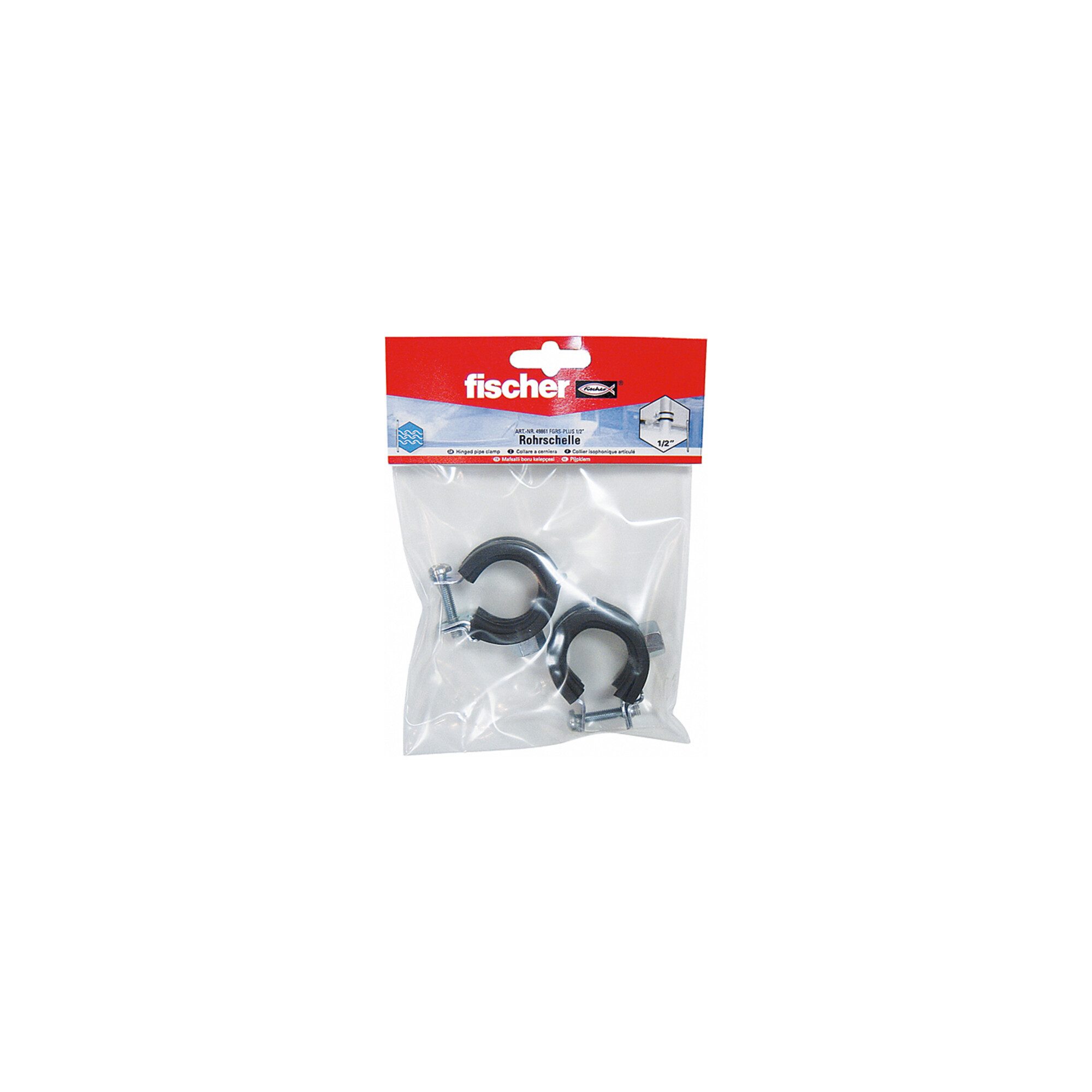 fischer Rohrschelle fischer Gelenkrohrschelle FGRS Plus 1/2" B (2) 10 Stk