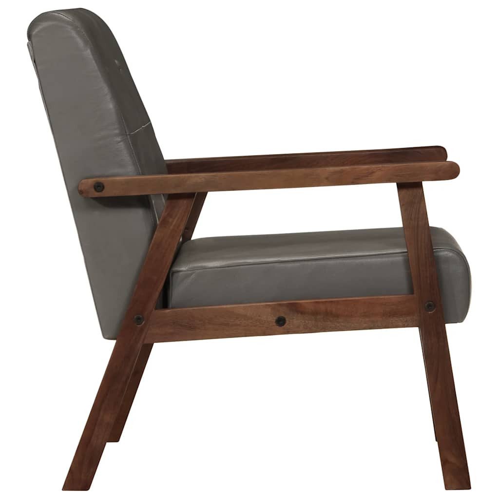 vidaXL Sessel Sessel Grau Echtleder (1-St)