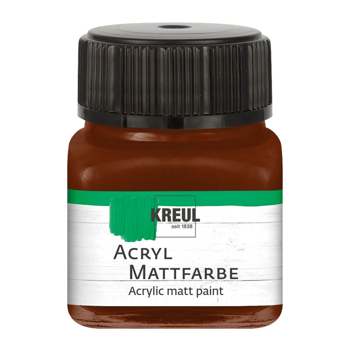 C. KREUL Acrylfarbe KREUL Acryl Mattfarbe schokobraun 20ml Glas