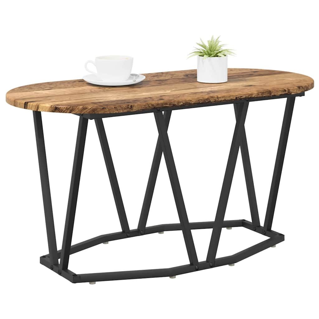 vidaXL Couchtisch Couchtisch Altholz 80 x 40 x 40.5 cm Sperrholz und Metall (1-St)