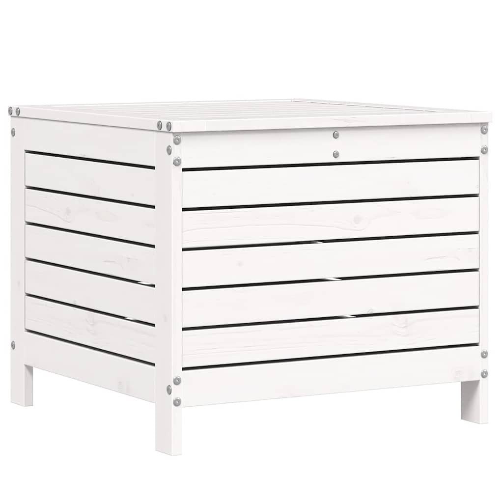 vidaXL Sofaelement Gartenhocker Weiß 62x63,5x53,5 cm Massivholz Kiefer (1 St)