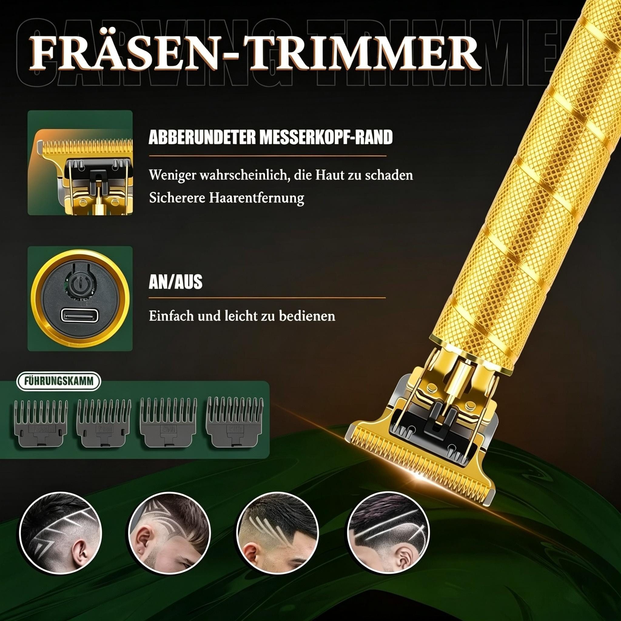 AIBISTAR Haar- und Bartschneider 3in1 Elektrisch Haarschneidemaschine Profi Haarschneider, Professionelle und Trimmer- Haarschneider Set für Herren – Bild 5 von 5