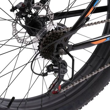 Velors Fatbike 26 Zoll Fat Tire 4.0 Hardtail MTB für Herren Damen und Jungen, 21 Gang Shimano Tourney Schaltwerk, Kettenschaltung, mechanische Scheibenbremse, Fat Bike Mountainbike