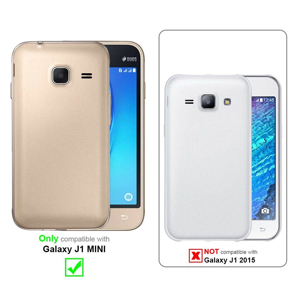 Cadorabo Handyhülle für Samsung Galaxy J1 MINI Hülle Samsung Galaxy J1 MINI, Hülle Schutzhülle mit Standfunktion, Magnetverschluss und Kartenfach