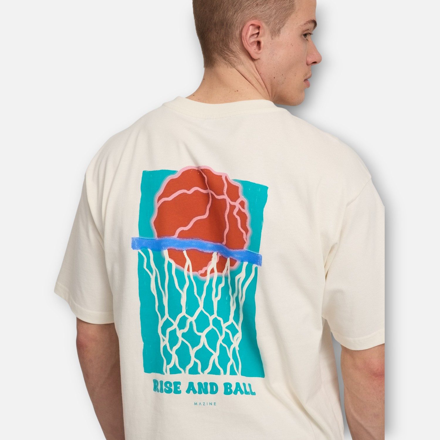 MAZINE T-Shirt T-Shirt mit Backprint in fester Haptik