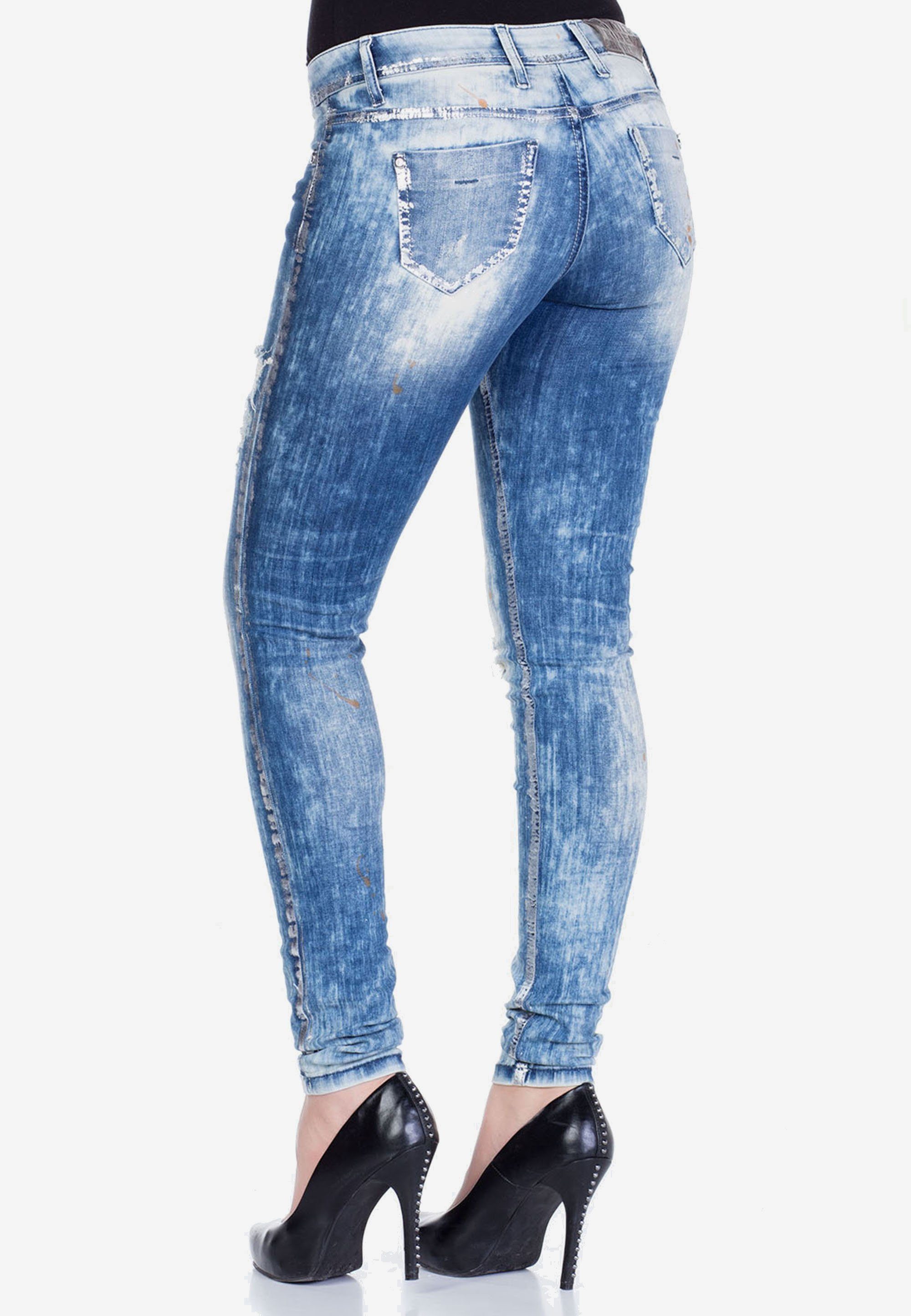 Damen Jeans Cipo & Baxx Slim-fit-Jeans mit Slim Fit-Schnitt