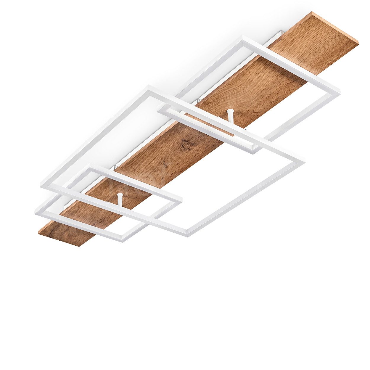 hofstein Deckenleuchte »Palermo« dimmbare Deckenlampe aus Metall/Holz, 3000 günstig online kaufen