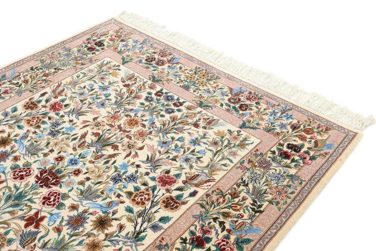 Orientteppich Handgeknüpfter Trading, Höhe: Isfahan Orientteppich, 6 mm Nain rechteckig, Seidenkette 150x236