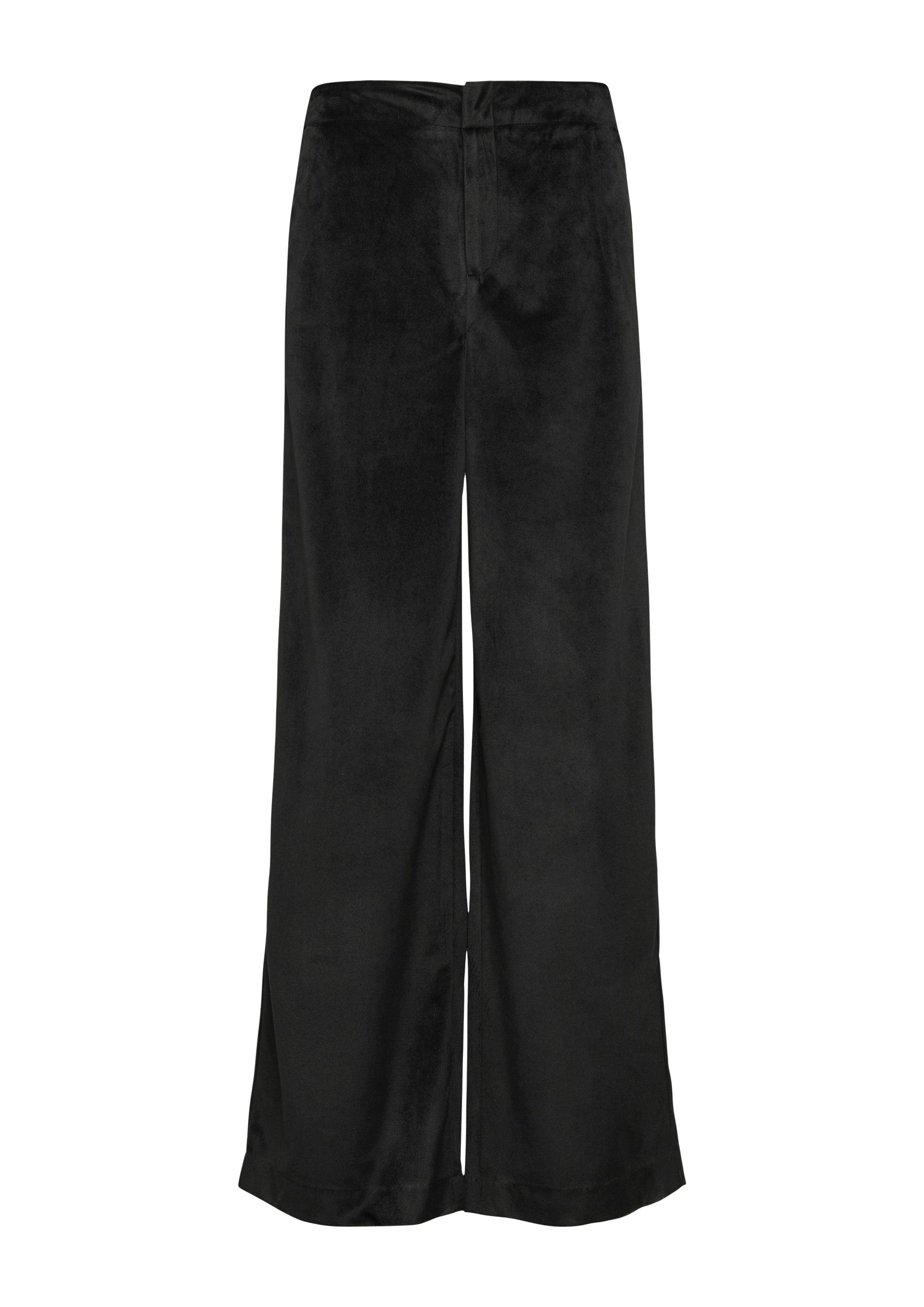 s.Oliver Chinos Hose Wide-Leg-Hose aus Samt mit elastischem Bund günstig online kaufen