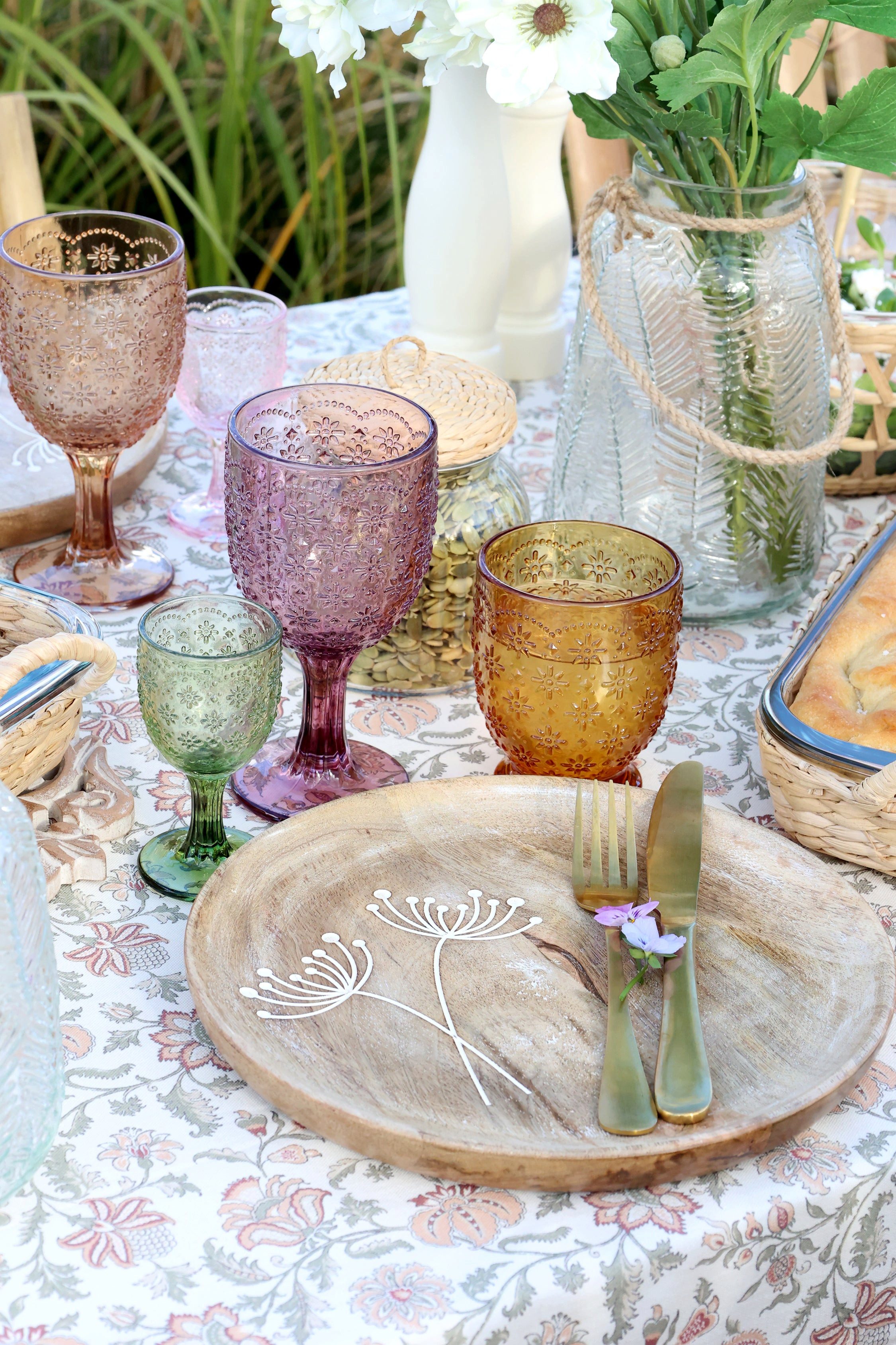 Chic Antique Weinglas Chic Antique Saint-Émilion Weinglas mit Muster 6er Set