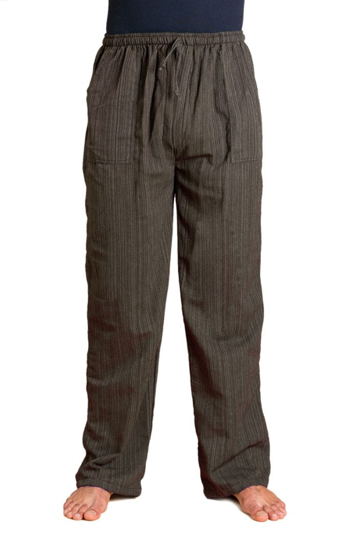 PANASIAM Stoffhose Bundhose Lini bequeme Unisex Stoffhose aus 100% Baumwolle für Damen und Herren Freizeithose mit Taschen Relaxhose bequeme Sommerhose