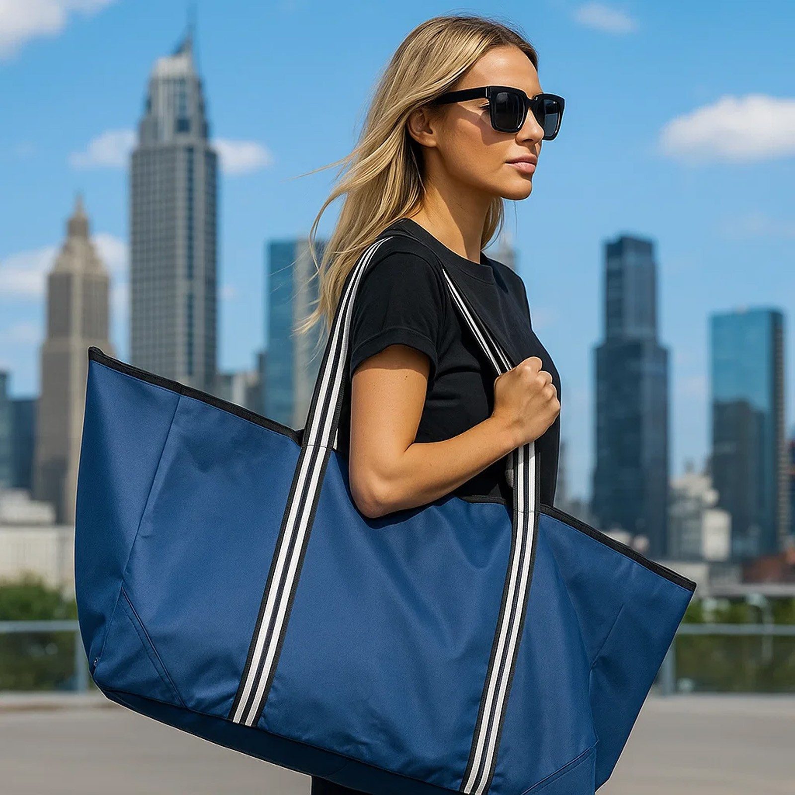 Youyijia Abendtasche XXL 100 L Strandtasche mit Reißverschluss – Bild 3 von 5