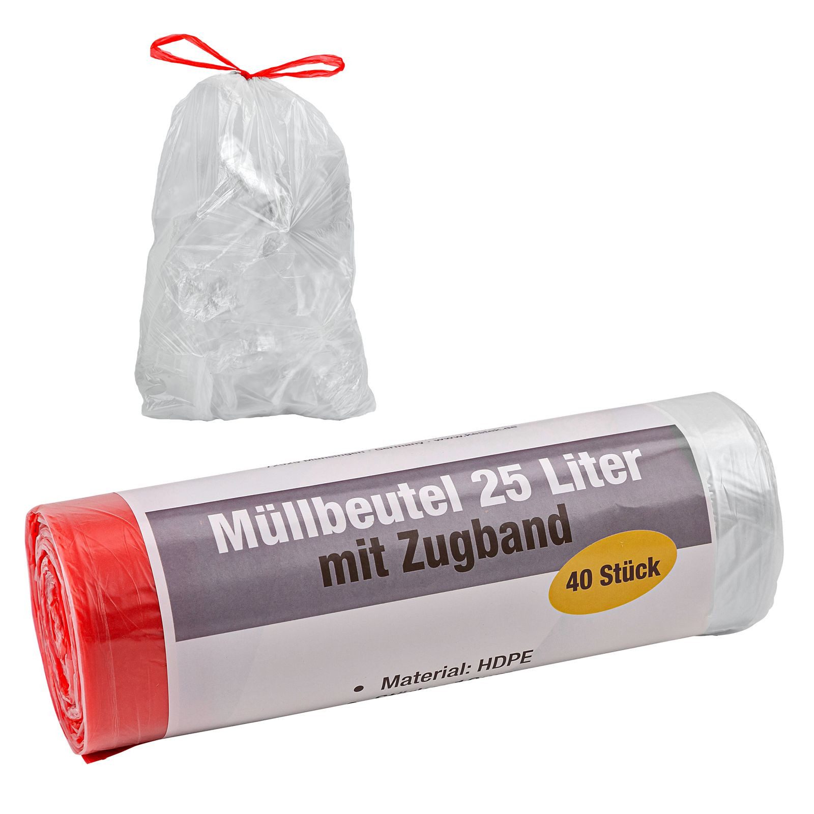 KesTek Мусорные урны Мусорные урны 25 Ltr. mit Zugband 40 Stück 10µm