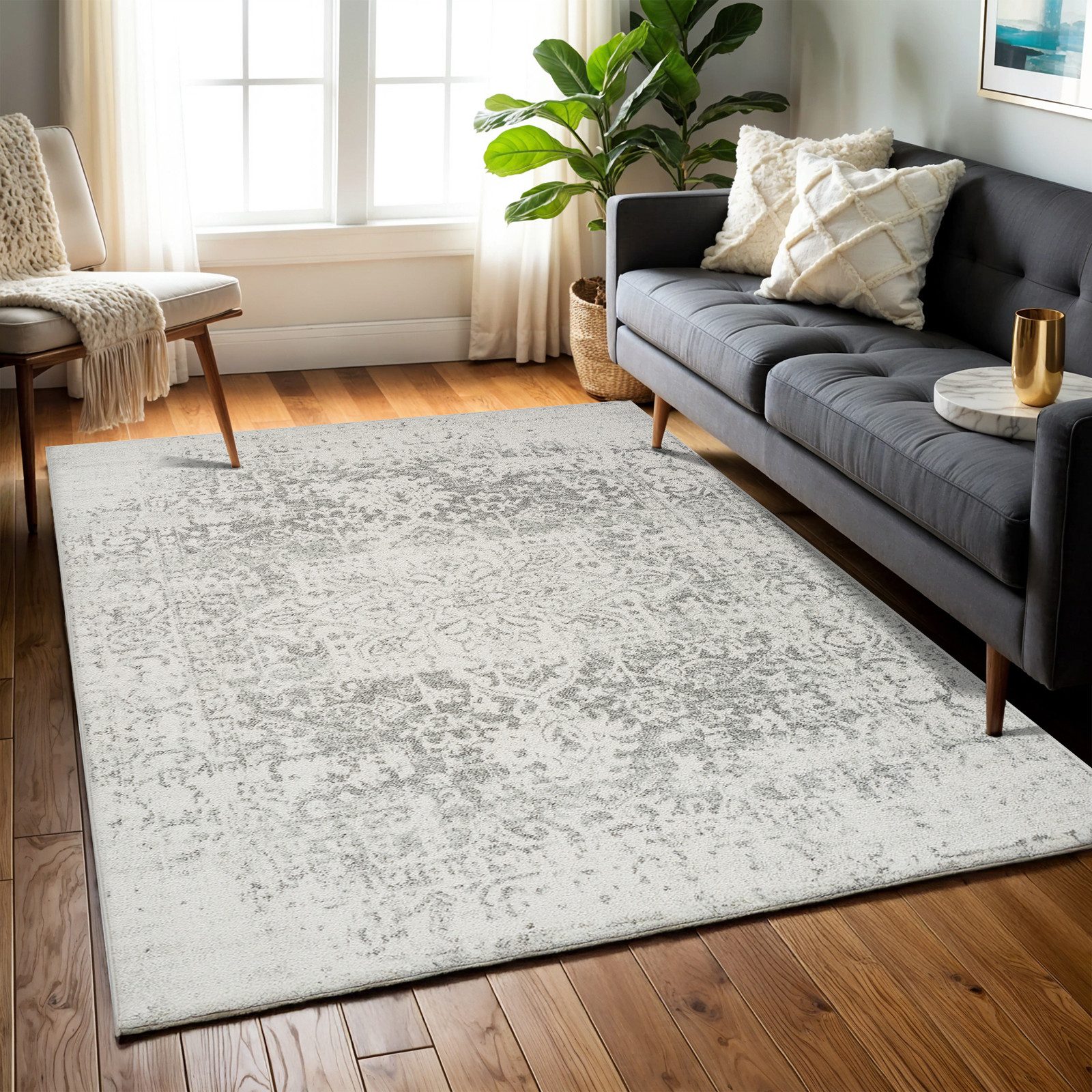 Livabliss Teppich SYRACUSA, rechteckig, Höhe: 11 mm, Kurzflor Orientteppich, Wohnzimmer, Schlafzimmer, Orange