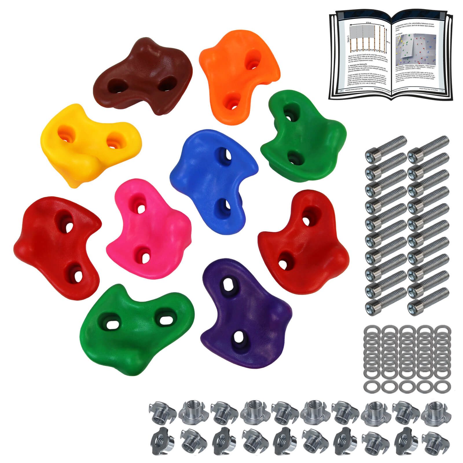 Klettergriff ALPIDEX Kinder Klettergriffe inklusive Befestigungsmaterial