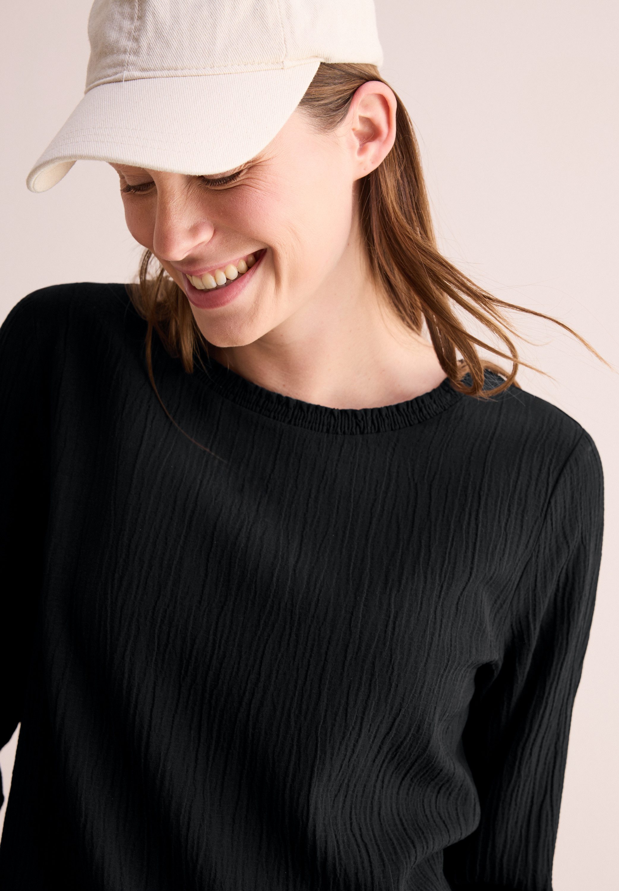 CECIL Schlupfbluse mit Smock-Detail in Crêpe-Qualität günstig online kaufen