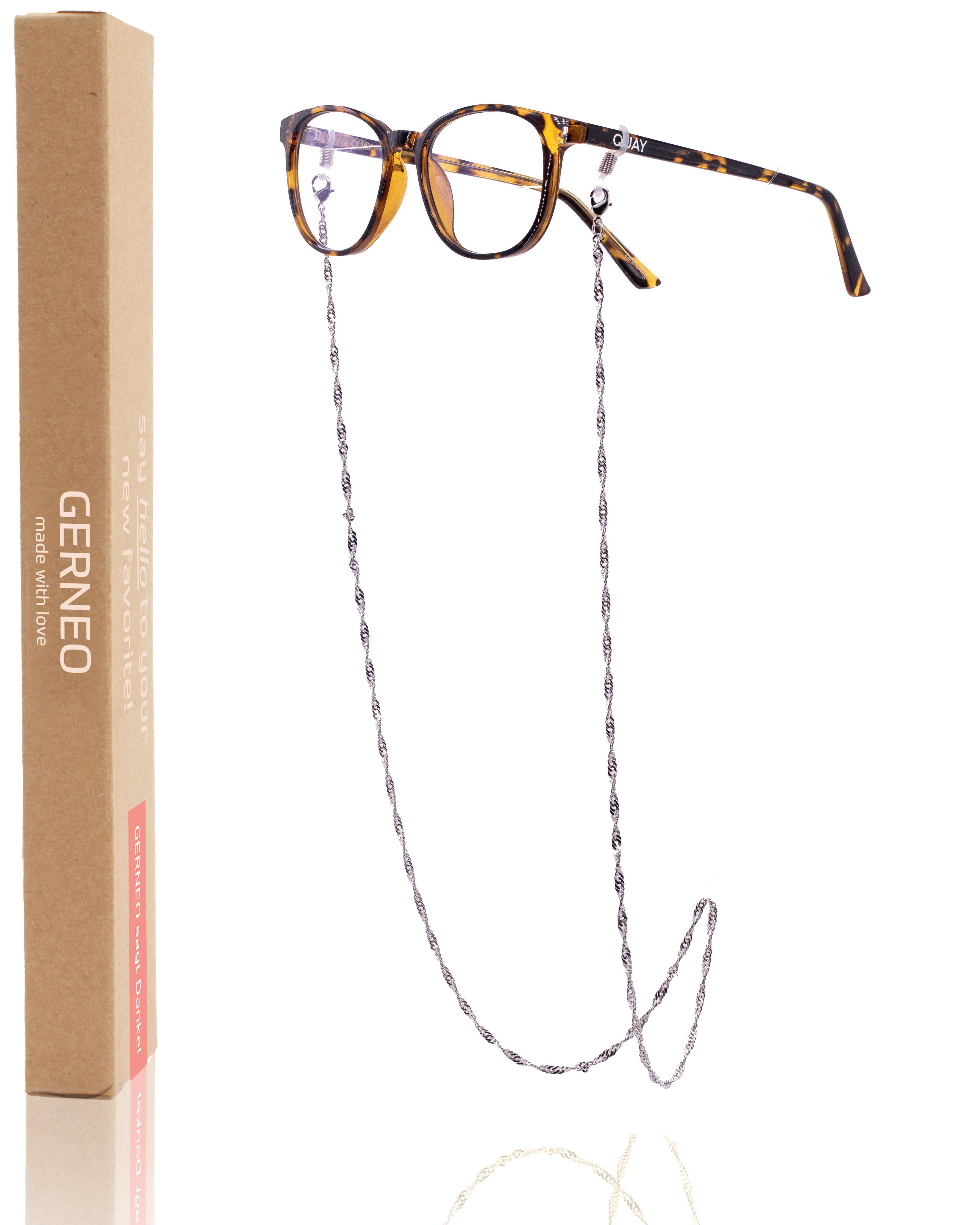 & einzigartig - Brillenkette Maskenhalter GERNEO® Brillenkette Silber, hochwertige Brillenband Kette korrosionsbeständig Toronto und GERNEO Brillen – Gold