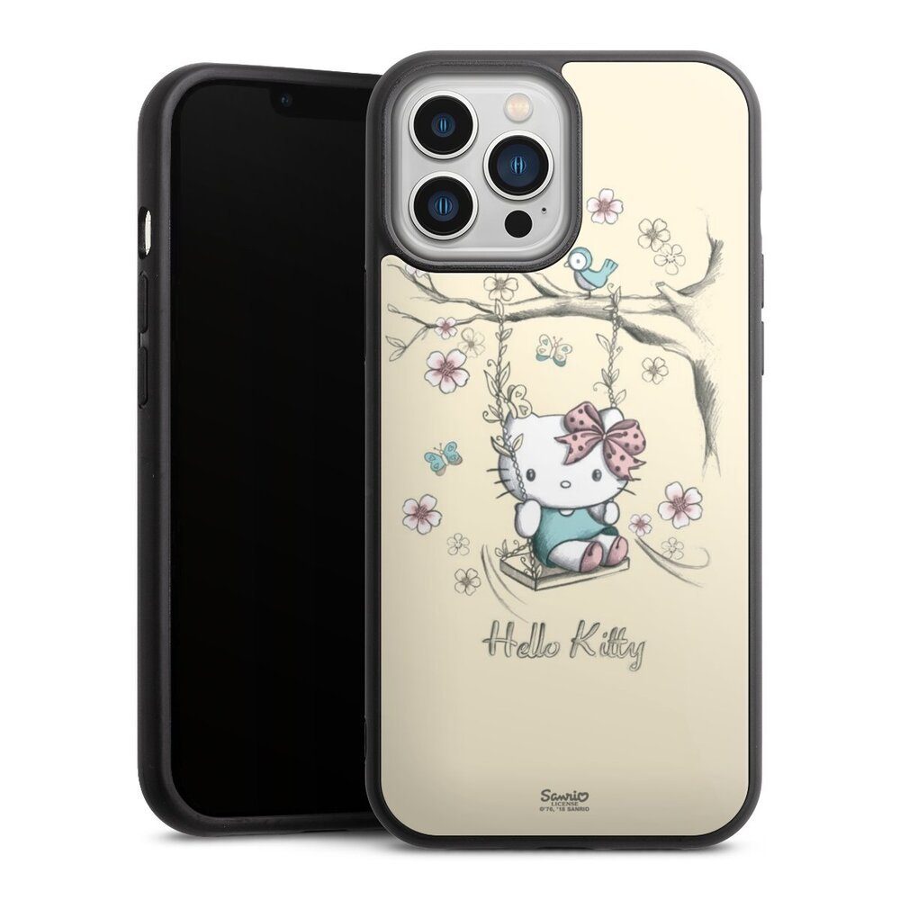 DeinDesign Handyhülle Hello Kitty Fanartikel Offizielles Lizenzprodukt Hello Kitty Natur, Apple iPhone 13 Pro Max Gallery Case Glas Hülle