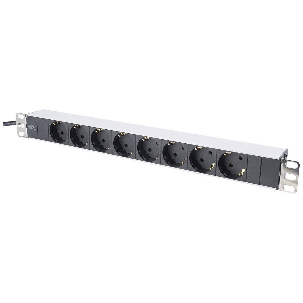 Netzwerkschrank ® Steckdosenleiste mit Aluminiumprofil, 8-fach