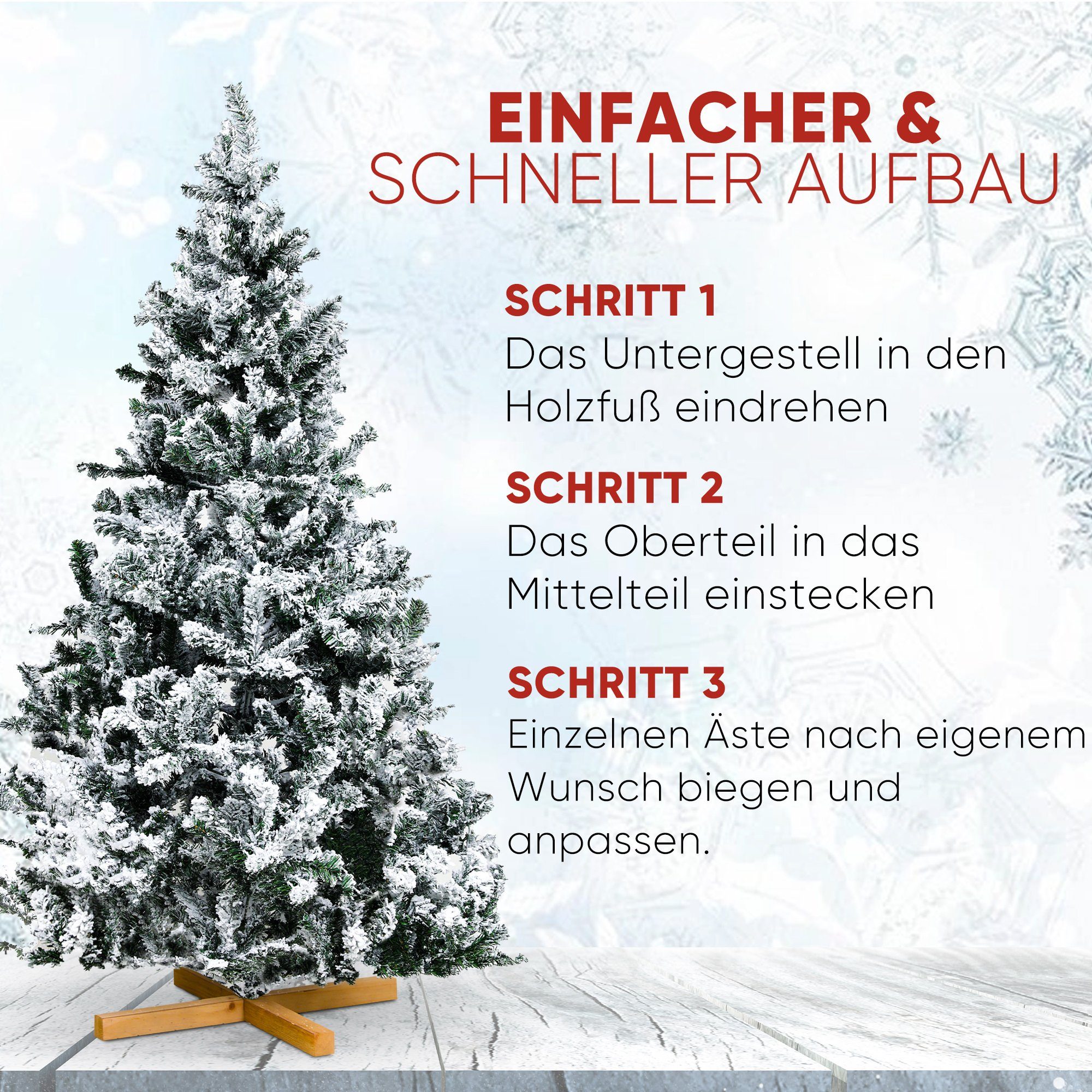 Ständer Weihnachtsbaum Urhome Künstlicher Weiß mit Weihnachtsbaum Urhome Künstlicher