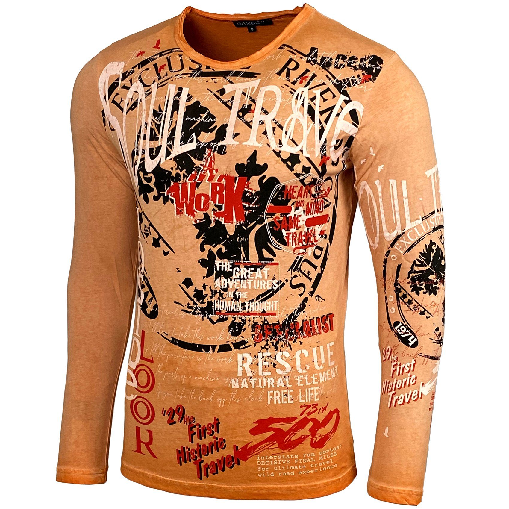 Baxboy Longshirt Herren Longsleeve T-Shirt Moderner günstig online kaufen