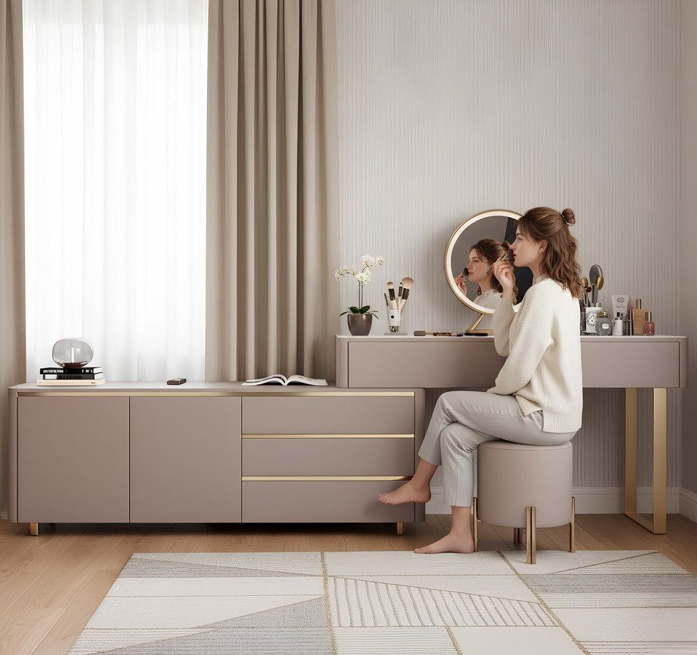 JVmoebel Schminktisch Luxus Schminktisch mit RTV-Schubladen Elegante Konsole Sofort (1-St), Made in Europa