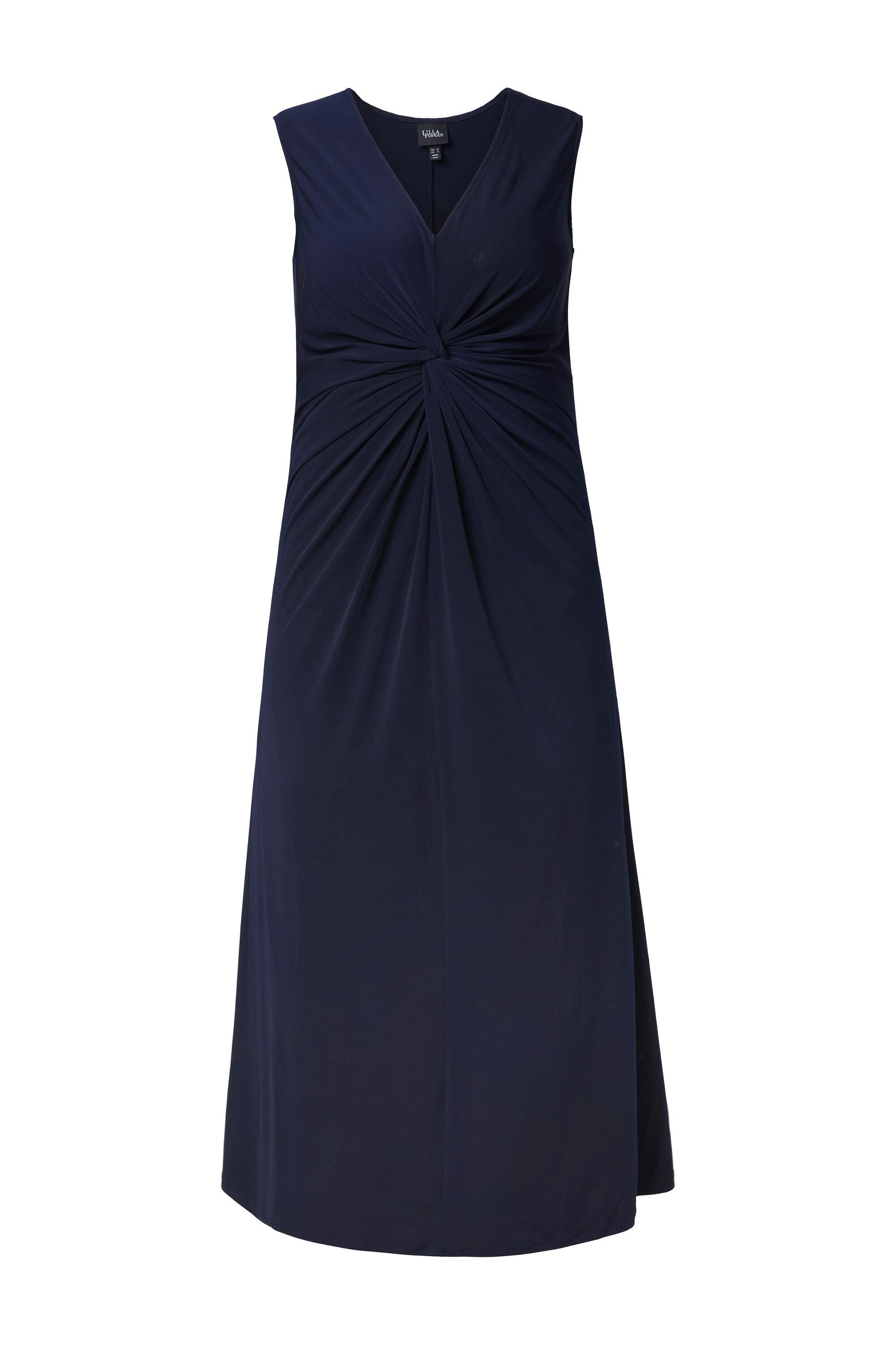 Ulla Popken Jerseykleid Jersey-Maxikleid ärmellos Drapierung günstig online kaufen