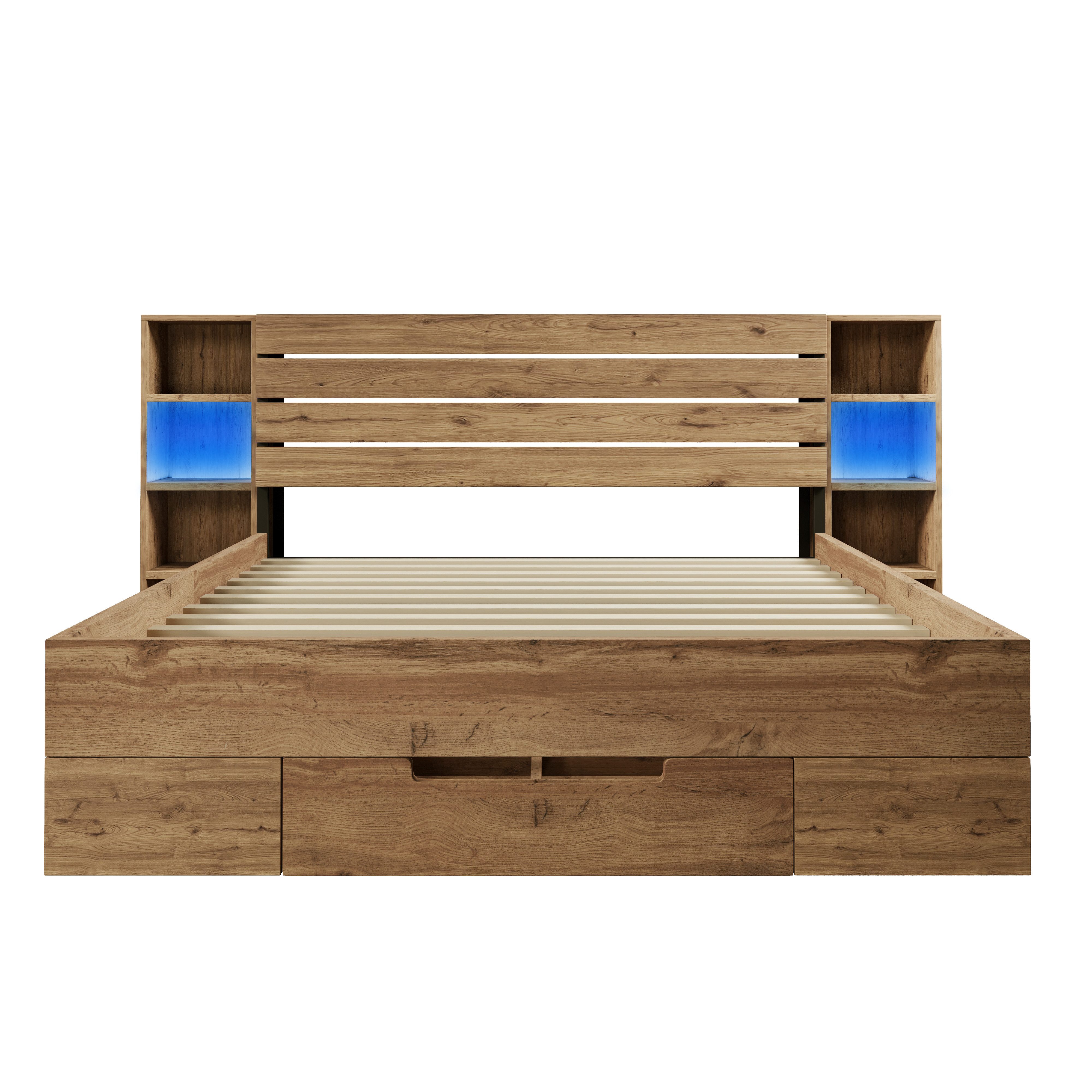 Rutaqian Stauraumbett Doppelbett 160/180x200 cm aus günstig online kaufen
