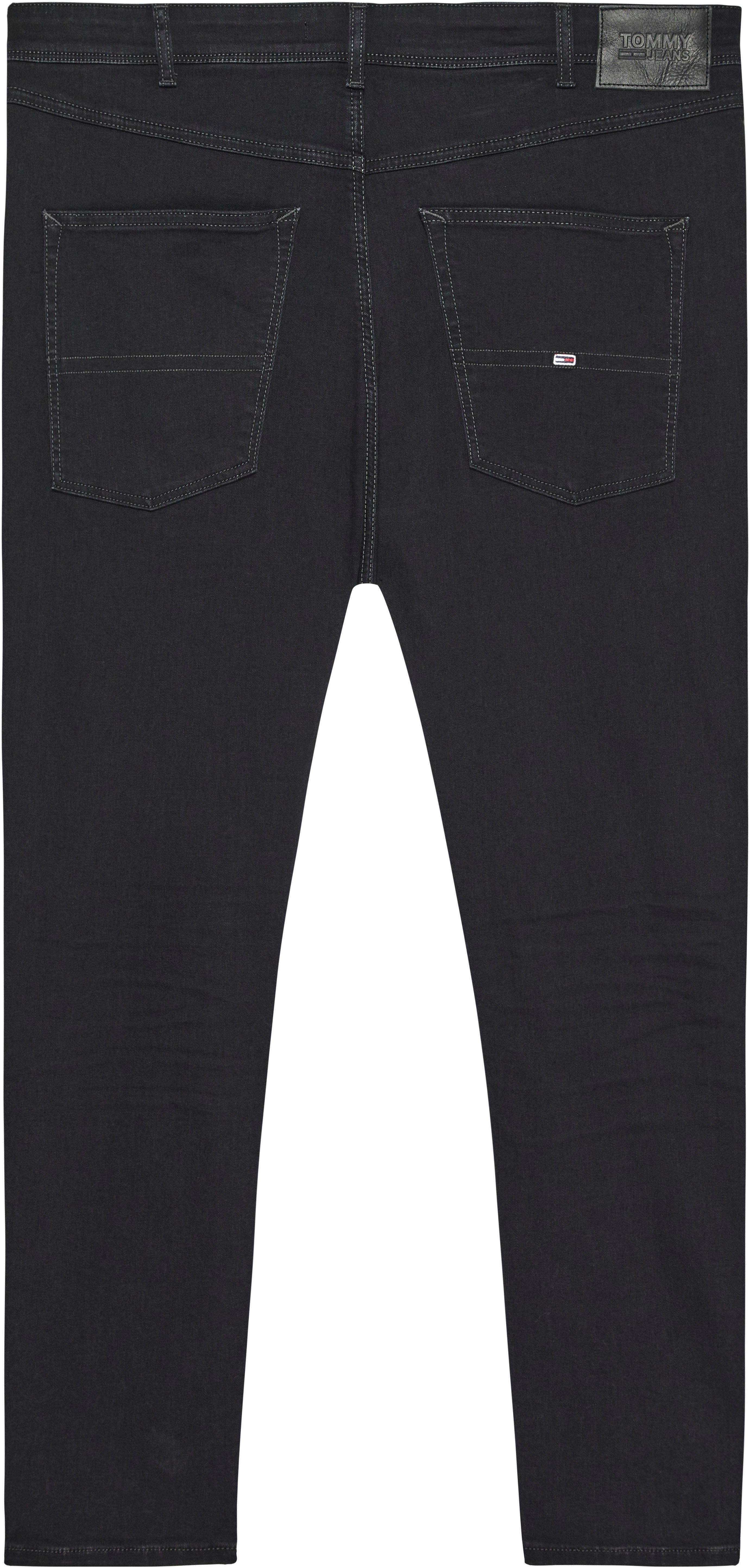 BG1252 PLUS Jeans Black SKNY Denim Plus Tommy SIMON Leder-Badge Skinny-fit-Jeans mit