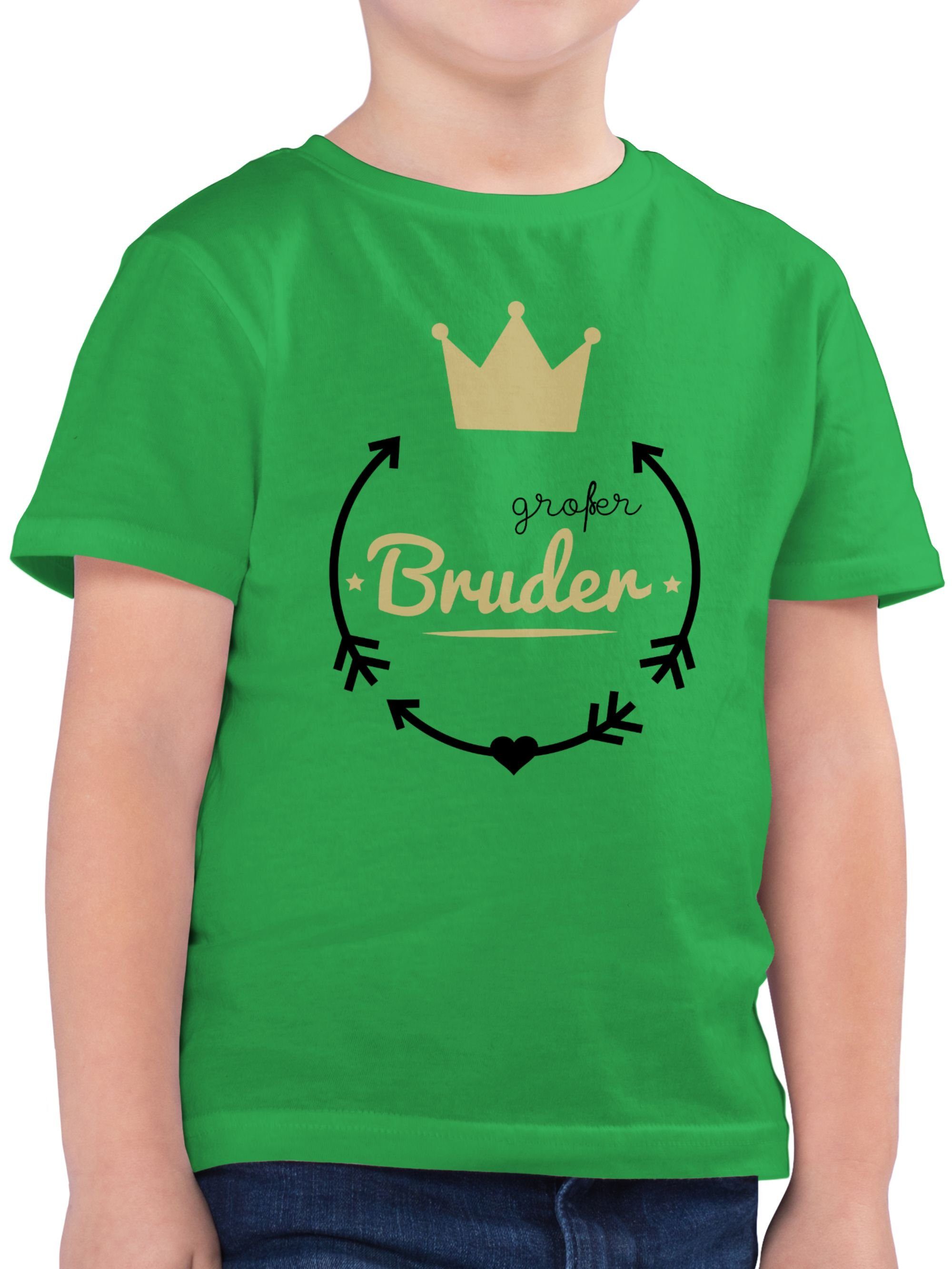 Shirtracer T-Shirt Großer Bruder - Krone Großer Bruder 3 Grün