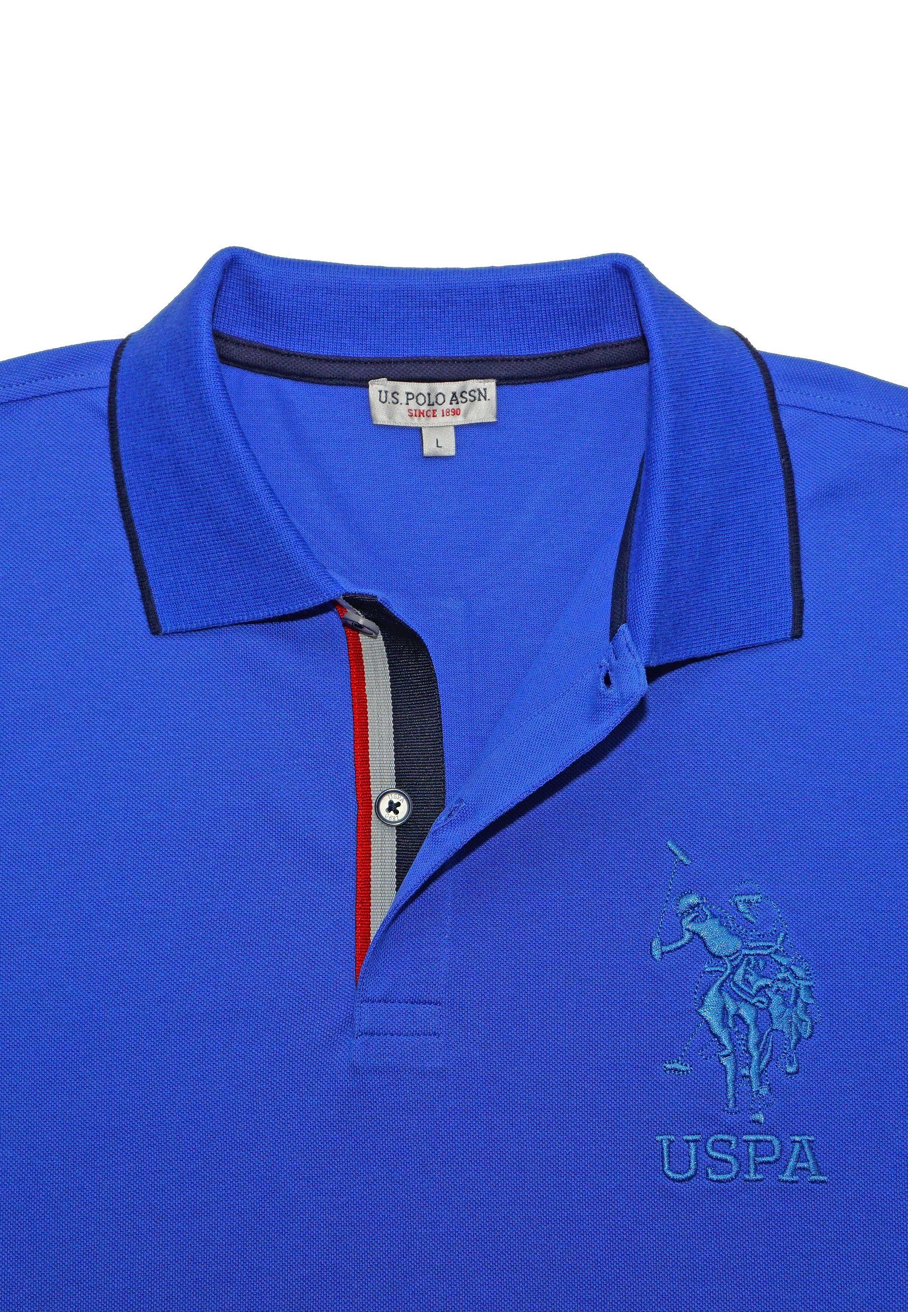 blau Poloshirt U.S. Poloshirt Shirt PROS (1-tlg) CB3D Polo Assn