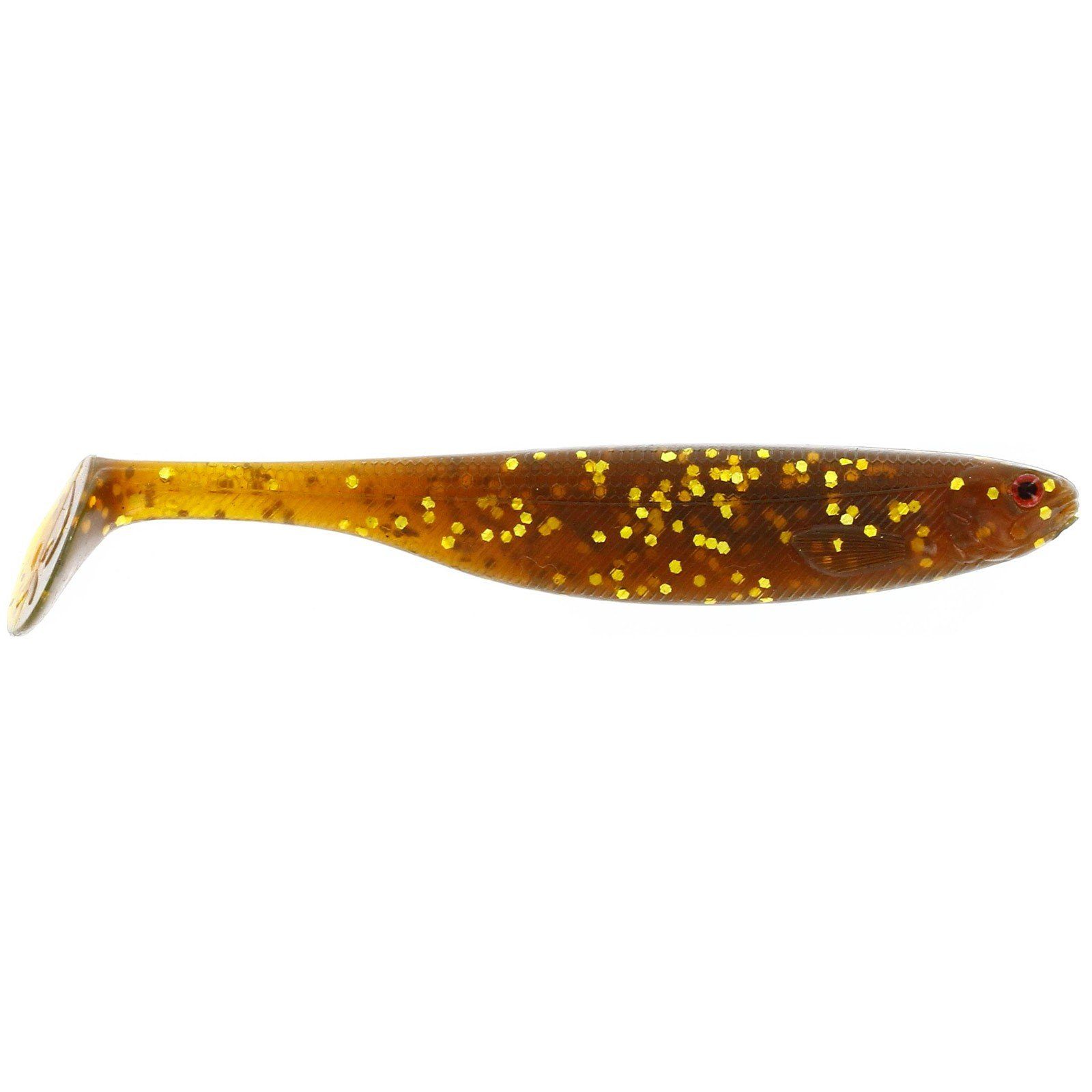 Gold Kunstköder, Slim 12cm Gummifisch Westin Fishing Shad Motoroil Teez