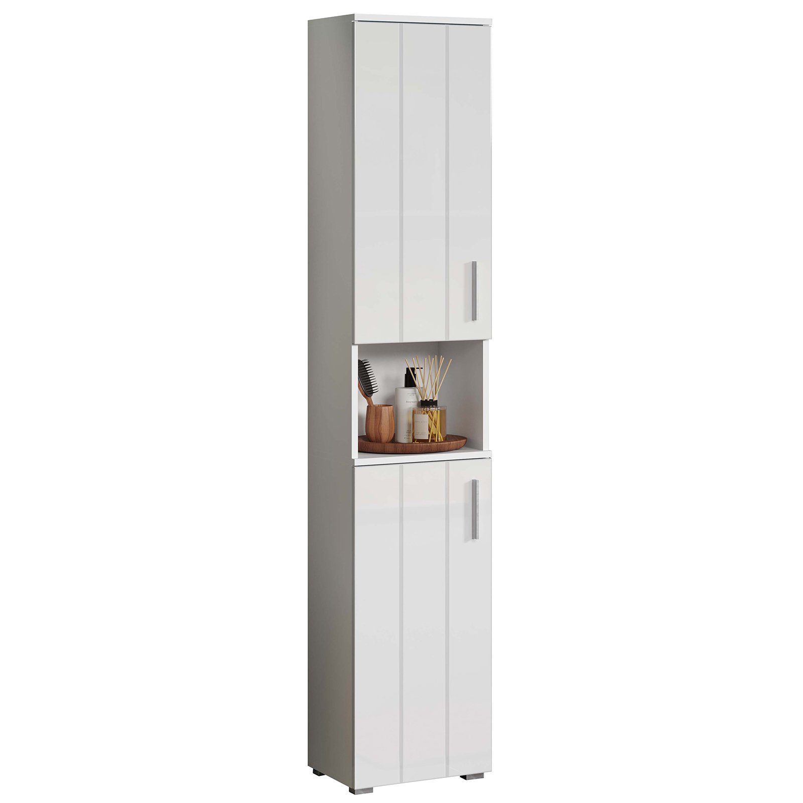 trendteam Hochschrank Badezimmerschrank Standschrank Badmöbel Badschrank Schrank