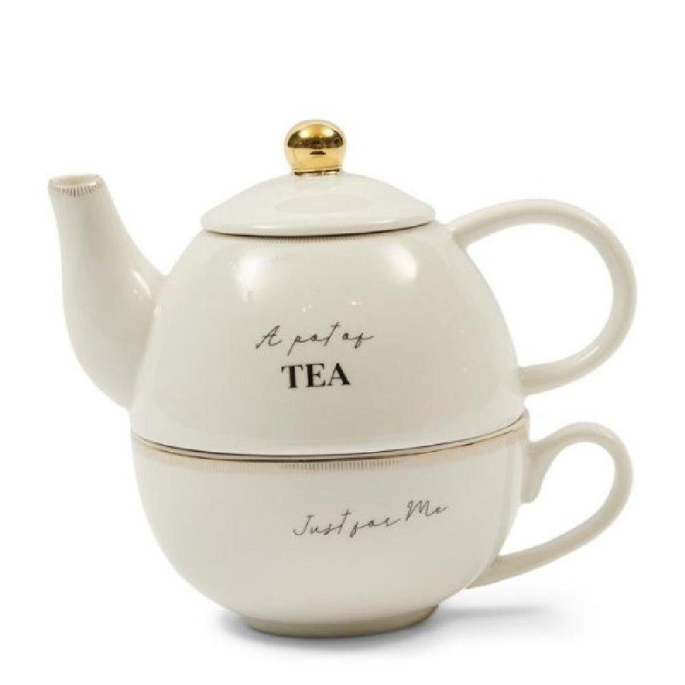 Rivièra Maison Kanne Teekanne mit Tasse Elegant Tea For One (2-teilig)