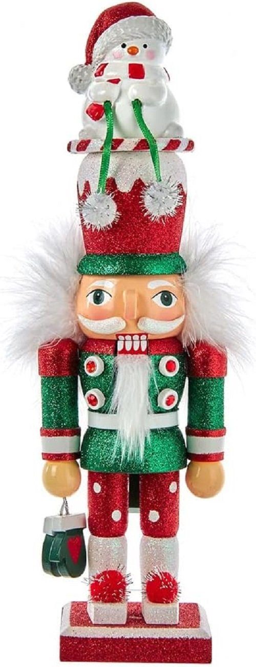 Kurt S. Adler Nussknacker HA0621 - Hollywood "Hut mit Schneemann" -30 cm-