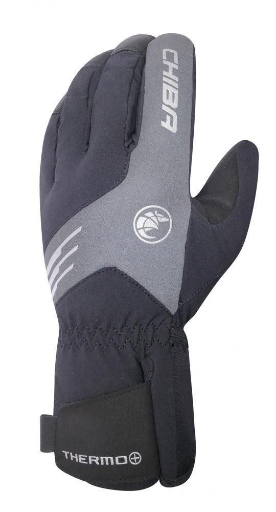 Fahrradhandschuhe CHIBA Thermo Plus - wasserdichte Winter-Radhandschuhe schwarz S, Touch