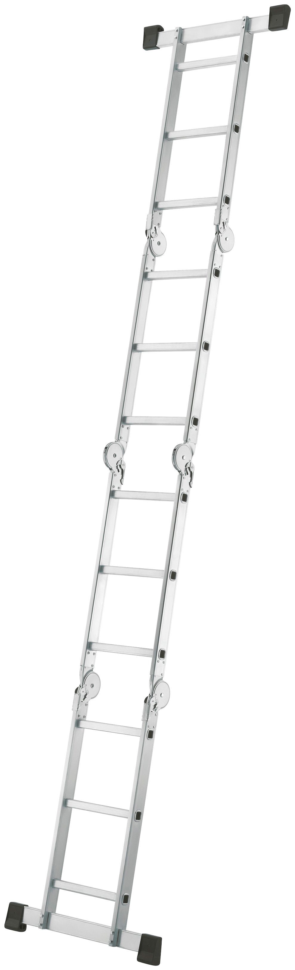 Hailo M60 articulated ladder, aluminum universal ladder 4x3 rungs